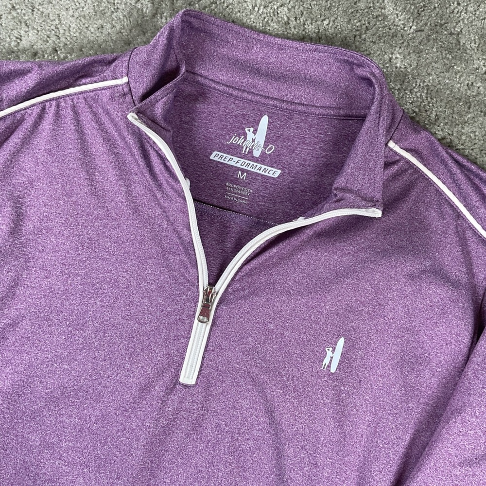 Johnnie-O Quarter Zip Pullover Mens Medium Purple Prep-Formance Golf Top